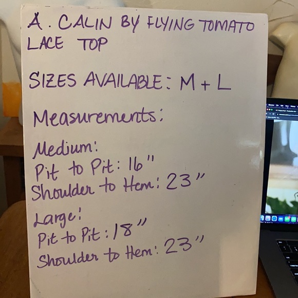 NWOT Flying Tomato Lace Blouse - Picture 7 of 7